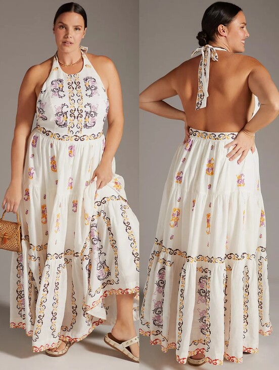 Anthropologie Dresses & Skirts - Anthropologie Medallion Halter Maxi Dress